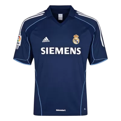 Men Retro Fan Version 05/06 Real Mardid Away Soccer Jersey Navy - bestfootballkits