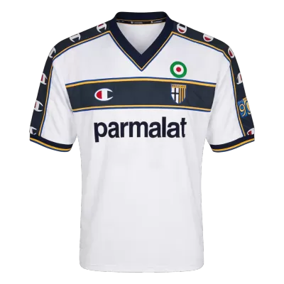 Men Retro Fan Version 02/03 Parma Calcio 1913 Away Soccer Jersey White - bestfootballkits