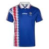 Men Retro Fan Version 1994 France Home Soccer Jersey Blue - bestfootballkits