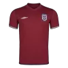 Men Retro Fan Version 2002 England Away Soccer Jersey Red - bestfootballkits