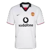Men Retro Fan Version 02/03 Manchester United Away Soccer Jersey White - bestfootballkits