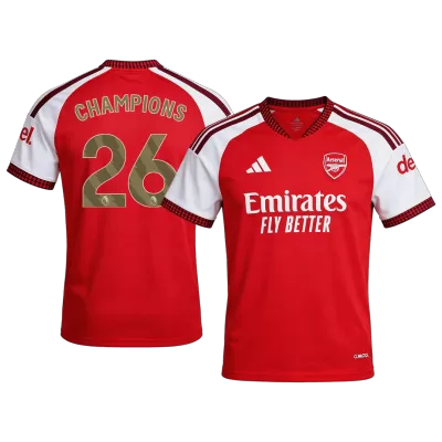 CHAMPIONS #26 Arsenal Premier League Champions Home Soccer Jersey 2026/27 Red - bestfootballkits