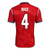 RICE #4 England Soccer Away Jersey 2026 Red - bestfootballkits