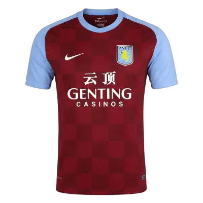 Men Retro Fan Version 2011/12 Aston Villa Home Soccer Jersey Red - bestfootballkits