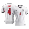 RICE #4 England Soccer Home Jersey 2026 White - bestfootballkits