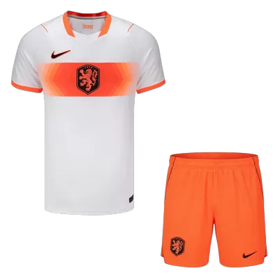 Netherlands Away Soccer Jersey Kit (Jersey+Shorts) World Cup 2026 Orange&White - bestfootballkits