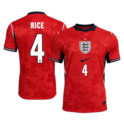 RICE #4 England Away Soccer Jersey World Cup 2026 Red - bestfootballkits