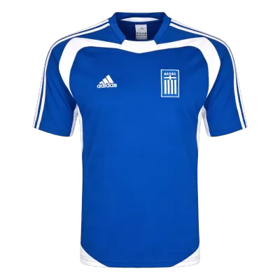 Men Retro Fan Version Greece Home Soccer Jersey Euro Cup 2004 Blue - bestfootballkits
