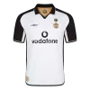 Men Retro Fan Version Manchester United Reversible Away/Third Soccer Jersey 2001/02 White&Gold - bestfootballkits