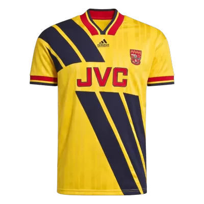 Men Retro Fan Version Arsenal Away Soccer Jersey 1993/94 Yellow - bestfootballkits