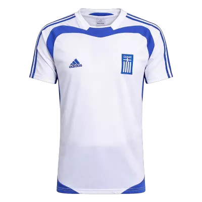 Men Retro Fan Version Greece Away Soccer Jersey Euro Cup 2004 White - bestfootballkits