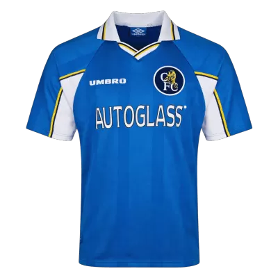 Men Retro Fan Version Chelsea Home Soccer Jersey 1997/99 Blue - bestfootballkits