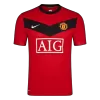 Men Retro Fan Version Manchester United Home Soccer Jersey 2009/10 Red - bestfootballkits