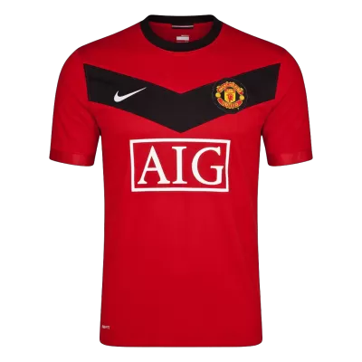Men Retro Fan Version Manchester United Home Soccer Jersey 2009/10 Red - bestfootballkits