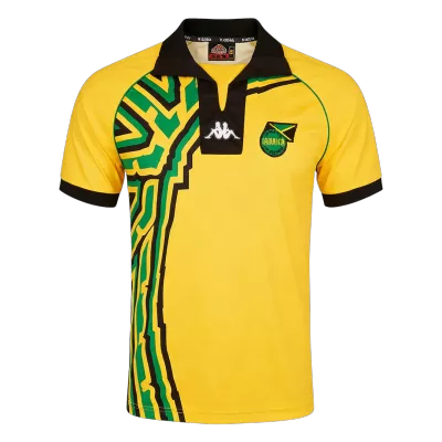 Men Retro Fan Version Jamaica Home Soccer Jersey 1998 Yellow - bestfootballkits