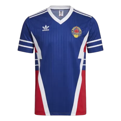 Men Retro Fan Version Yugoslavia Home Soccer Jersey 1990 Blue - bestfootballkits