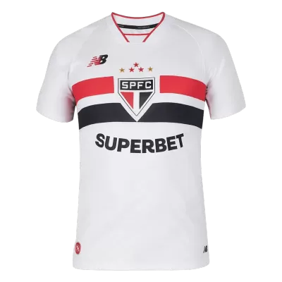 Men Fan Version Sao Paulo Home Soccer Jersey 2026 White - bestfootballkits