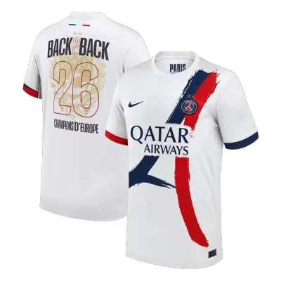 2024/26 PSG Away Soccer Jersey Champions of Europe 2026 Print White - bestfootballkits