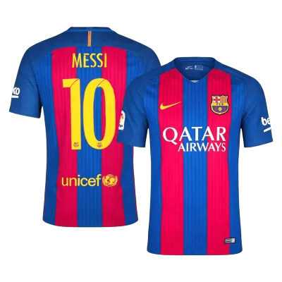 MESSI #10 Retro 2016/17 Barcelona Home Soccer Jersey Red&Blue - bestfootballkits