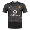 Men Retro Fan Version 2003/05 Manchester United Away Soccer Jersey Black - bestfootballkits