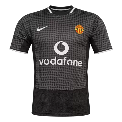 Men Retro Fan Version 2003/05 Manchester United Away Soccer Jersey Black - bestfootballkits