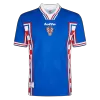 Retro Croatia Away Soccer Jersey World Cup1998 Blue - bestfootballkits