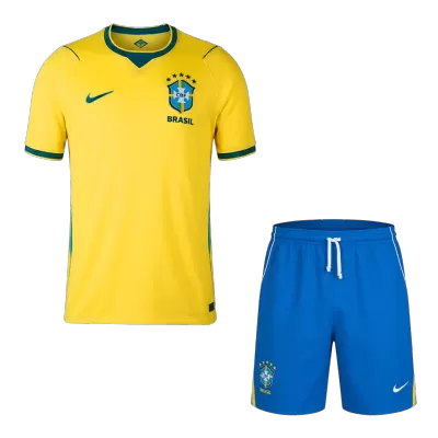 Brazil Home Soccer Jersey Kit (Jersey+Shorts) World Cup 2026 Yellow - bestfootballkits