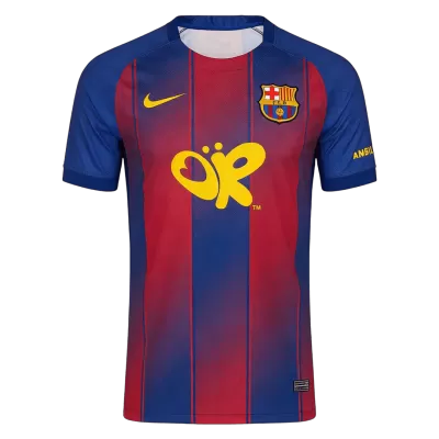 2025/26 Barcelona x Olivia Rodrigo Home Soccer Jersey Red&Blue Limited Edition - bestfootballkits