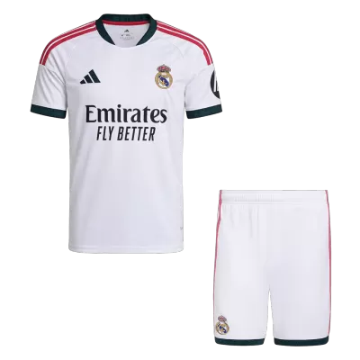 Men 2026/27 Real Madrid Home Soccer Jersey Kit (Jersey+Shorts) White - bestfootballkits