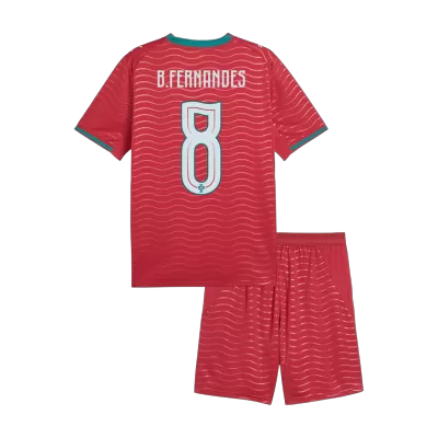 Portugal B. FERNANDES #8 Home Kid's2026 Red - bestfootballkits
