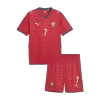 Portugal RONALDO #7 Home Kid's2026 Red - bestfootballkits
