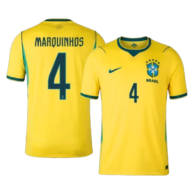 MARQUINHOS #4 Brazil Home Soccer Jersey World Cup 2026 Yellow - bestfootballkits