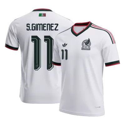 S.GIMENEZ #11 Mexico Away Soccer Jersey World Cup 2026 White - bestfootballkits