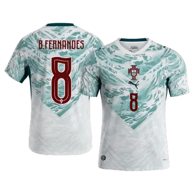 B.FERNANDES #8 Portugal Away Soccer Jersey World Cup 2026 White&Green - bestfootballkits