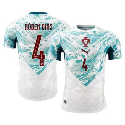 RÚBEN DIAS #4 Portugal Soccer Away Jersey 2026 White&Green - bestfootballkits