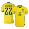 JOÃO PEDRO #22 Brazil Soccer Home Jersey 2026 Yellow - bestfootballkits