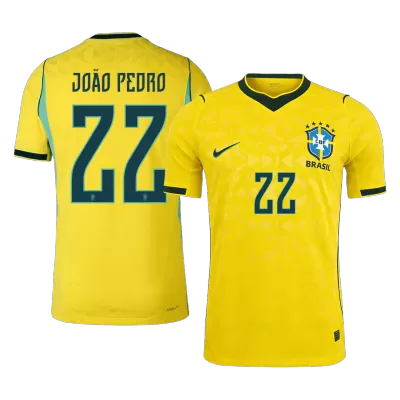 JOÃO PEDRO #22 Brazil Soccer Home Jersey 2026 Yellow - bestfootballkits