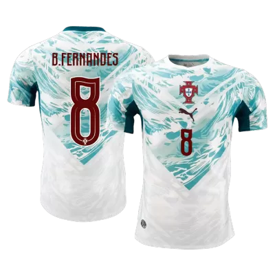 B.FERNANDES #8 Portugal Soccer Away Jersey 2026 White&Green - bestfootballkits