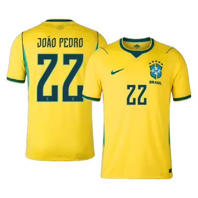 JOÃO PEDRO #22 Brazil Home Soccer Jersey World Cup 2026 Yellow - bestfootballkits