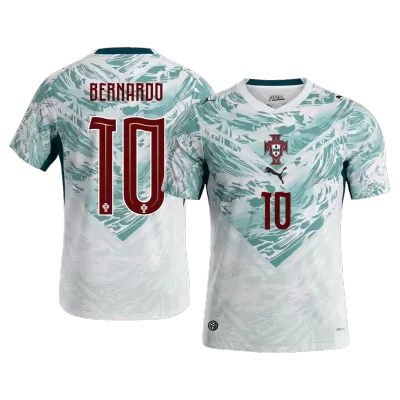 BERNARDO #10 Portugal Away Soccer Jersey World Cup 2026 White&Green - bestfootballkits