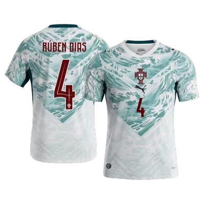 RÚBEN DIAS #4 Portugal Away Soccer Jersey World Cup 2026 White&Green - bestfootballkits