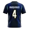 MARQUINHOS #4 Brazil Away Soccer Jersey World Cup 2026 Navy - bestfootballkits