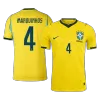 MARQUINHOS #4 Brazil Soccer Home Jersey 2026 Yellow - bestfootballkits