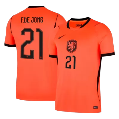 F.DE JONG #21 Netherlands Home Soccer Jersey World Cup 2026 Orange - bestfootballkits