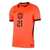 F.DE JONG #21 Netherlands Home Soccer Jersey World Cup 2026 Orange - bestfootballkits