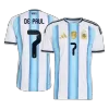 DE PAUL #7 Argentina Soccer Home Jersey 2026 Blue&White - bestfootballkits