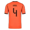 VIRGIL #4 Netherlands Soccer Home Jersey 2026 Orange - bestfootballkits