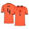 VIRGIL #4 Netherlands Soccer Home Jersey 2026 Orange - bestfootballkits