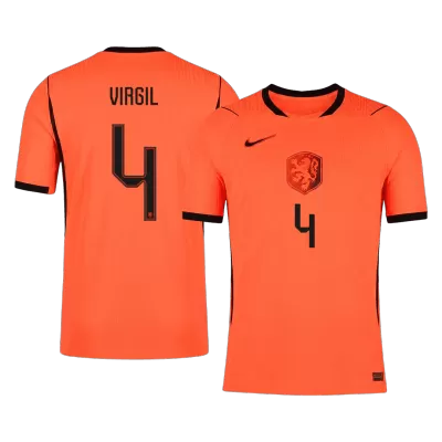 VIRGIL #4 Netherlands Soccer Home Jersey 2026 Orange - bestfootballkits