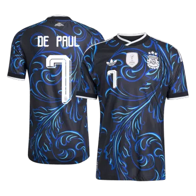 DE PAUL #7 Argentina Soccer Away Jersey 2026 Black - bestfootballkits